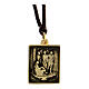 Way of the Cross pendant, 1rst Station, golden alloy s1