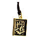 Via Crucis third station medal golden alloy the first fall s2