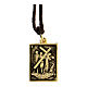 Way of the Cross pendant, 5th Station, golden alloy s1