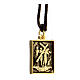 Way of the Cross pendant, 5th Station, golden alloy s2
