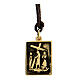 Way of the Cross pendant, 8th Station, golden alloy s1