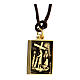 Way of the Cross pendant, 8th Station, golden alloy s2