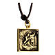 Way of the Cross pendant, 9th Station, golden alloy s2