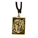 Way of the Cross pendant, 10th Station, golden alloy s1