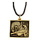 Way of the Cross pendant, 11th Station, golden alloy s1