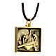 Way of the Cross pendant, 11th Station, golden alloy s2