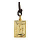 Way of the Cross pendant, 12th Station, golden alloy s1