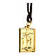 Way of the Cross pendant, 12th Station, golden alloy s2