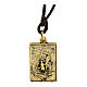 Way of the Cross pendant, 13th Station, golden alloy s1