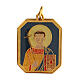 Enamelled zamak medal of Saint Lawrence s1