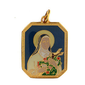 Médaille pendentif Sainte Rita de Cascia zamak émaillé