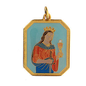 Medal pendant of Saint Barbara, zamak