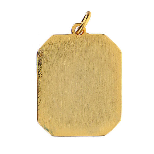 Pingente medalha Santa Bárbara zamak dourado 2