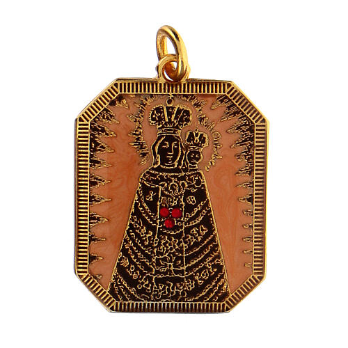 Medalla esmaltada zamak Virgen María de Loreto 1