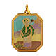 Enamelled zamak medal of Saint Patrick s1