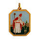 Médaille pendentif émaillée Saint Nicolas zamak s1