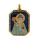 Enamelled zamak medal of Saint Augustine 3x2.5 cm s1