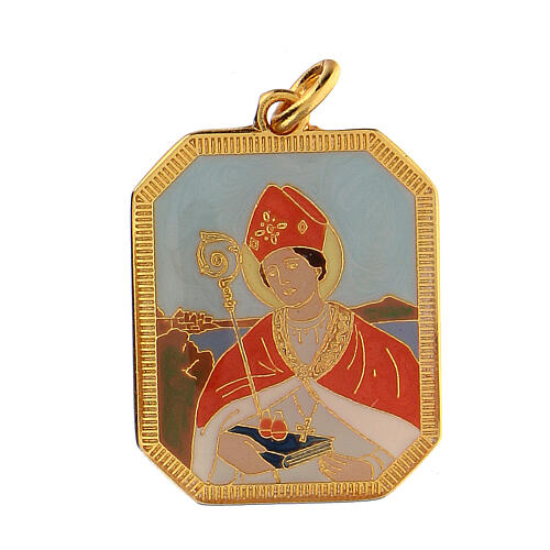 Medal of Saint Januarius, enamelled zamak, 3x2.5 cm 1
