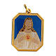Medalha esmaltada zamak Sagrado Coração de Jesus 3x2,5 cm s1