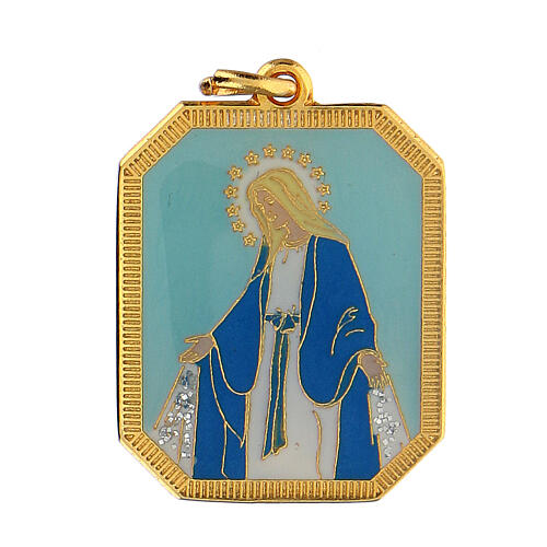 Medalla esmaltada zamak Inmaculada Concepción 3x2,5 cm 1