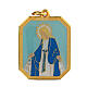 Immaculate Conception medal enameled zamak 3x2.5 cm s1