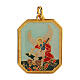 Médaille émaillée Saint Michel Archange zamak 3x2,5 cm s1