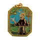 Medal of Saint Francis of Assisi, enamelled zamak, 3x2.5 cm s1