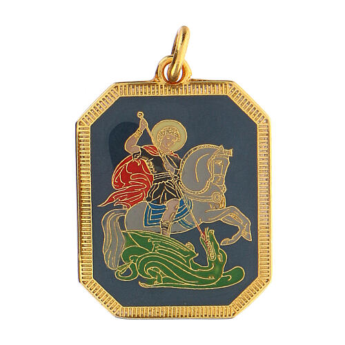 Medal of Saint George, enamelled zamak, 3x2.5 cm 1