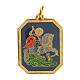 Medalik emaliowany zamak Święty Jerzy 3x2,5 cm s1