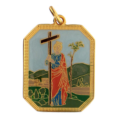 Enamelled zamak medal of Saint Helena 3x2.5 cm 1