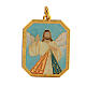 Médaille pendentif émaillée zamak Christ Miséricordieux 3x2,5 cm s1