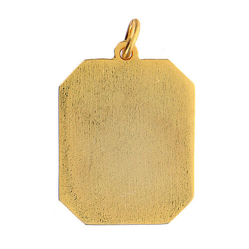 Enamelled zamak medal of the Holy Family 3x2.5 cm 2