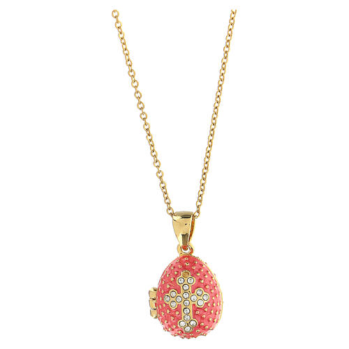 Fabergé egg necklace with star and cross openable  1