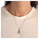 Russian Imperial egg necklace aqua green openable  s2