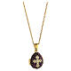 Fabergé egg necklace purple stainless steel openable s1