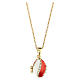 Russian Imperial egg necklace openable red and white s1