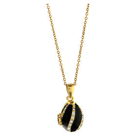 Black Russian Imperial egg pendant openable