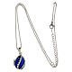 Blue stainless steel opening pendant, Russian Imperial egg s6