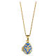 Collana apribile uovo celeste stile imperiale russo acciaio s1