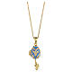 Collana apribile uovo celeste stile imperiale russo acciaio s5