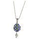 Pendente apribile ovetto stile imperiale russo blu scuro s5