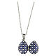 Pendente apribile ovetto stile imperiale russo blu scuro s7