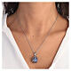 Russian Imperial egg pendant necklace openable dark blue stainless steel s2