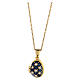 Dark blue Russian Imperial egg necklace openable s1