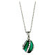 Russian Imperial egg pendant green openable s1