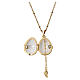 Pendentif ouvrant style impériale russe oeuf blanc croix et étoile s3
