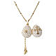 Pendentif ouvrant style impériale russe oeuf blanc croix et étoile s6