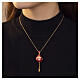 Collar huevo estilo imperial ruso que se puede abrir rojo s2