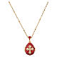 Collar huevo estilo imperial ruso que se puede abrir rojo s3