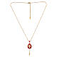 Collar huevo estilo imperial ruso que se puede abrir rojo s7